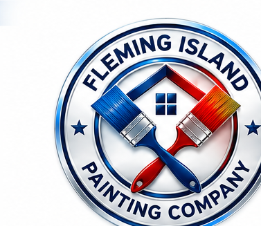 Fleming Island Painting Company circular crossed-brush logo